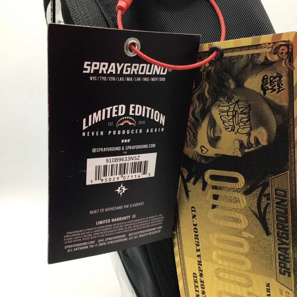Sprayground Limited Edition Shark Mouth Backpack Black White Shark Central NEW